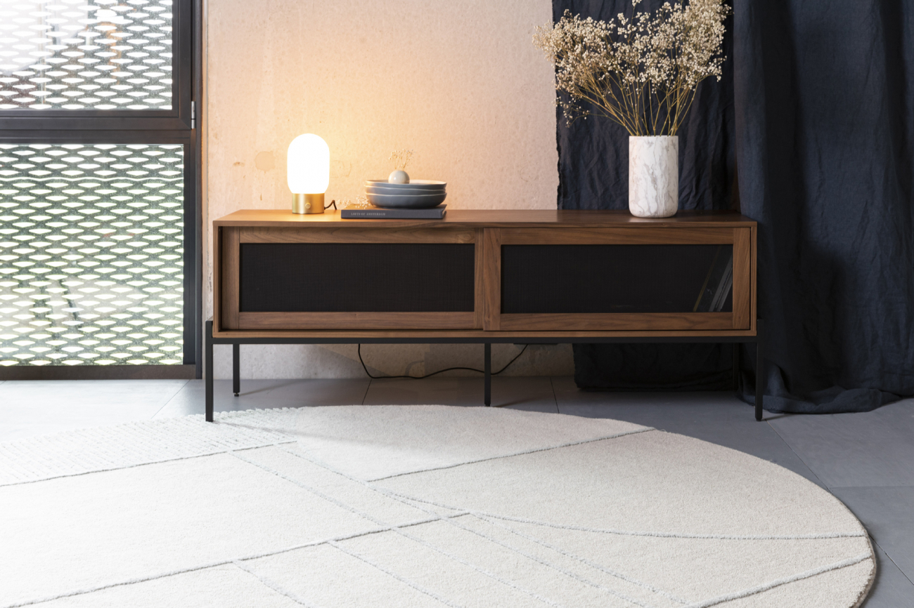 Alfombra 'Bliss' Redonda 240cm - Gris/Azul