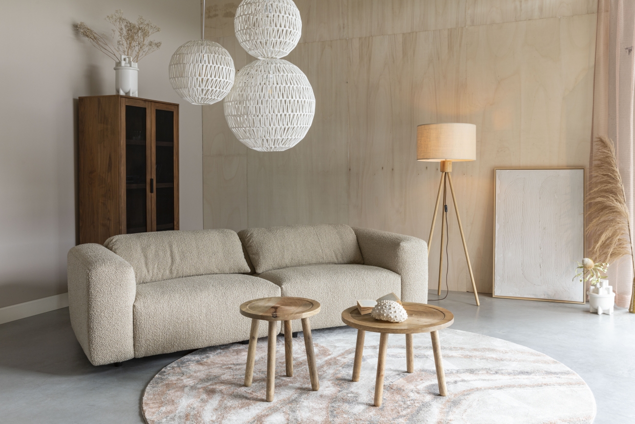 Alfombra 'Solar' 240cm - Gris/Marrón