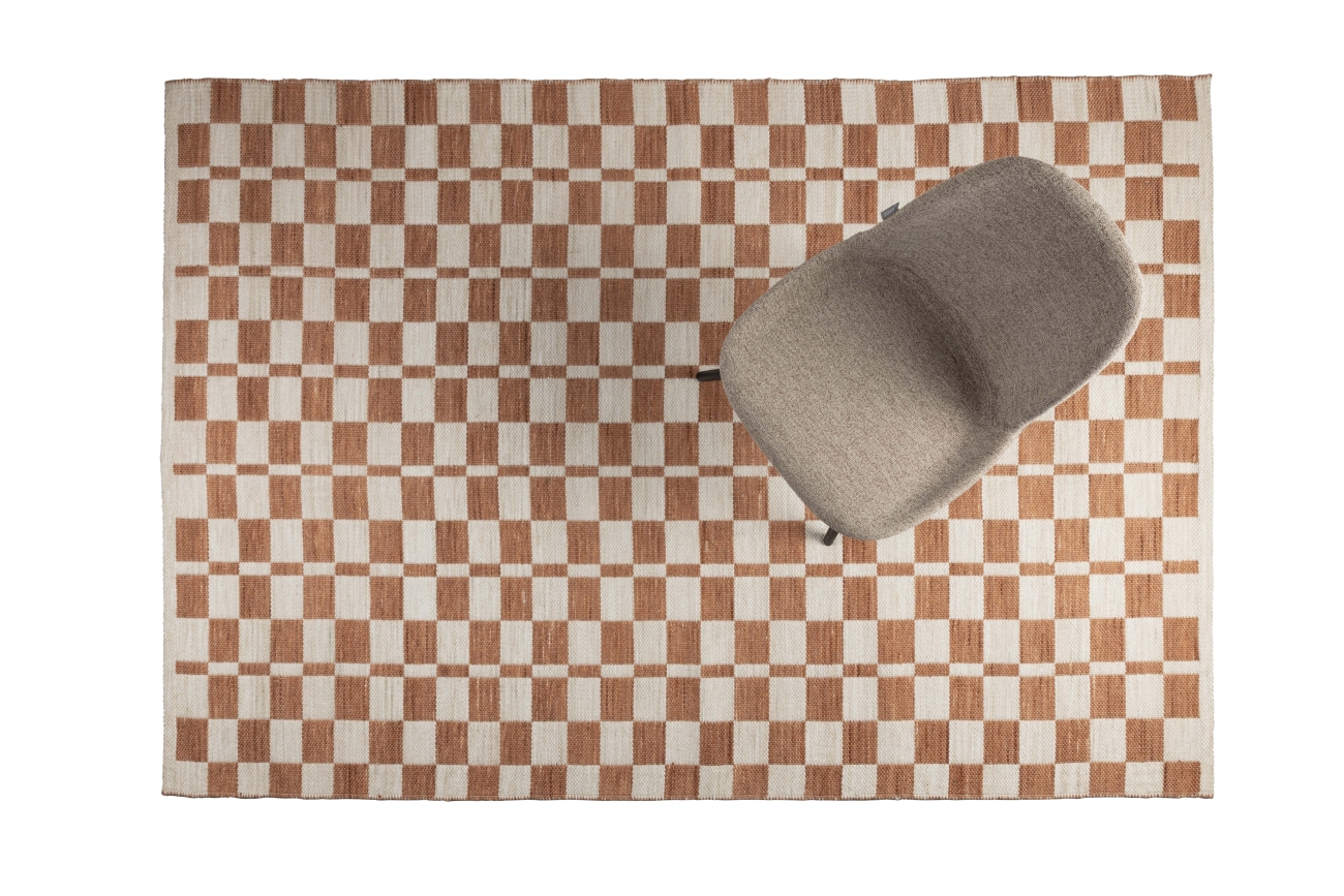 Alfombra 'Checker' 160x230cm - Beige
