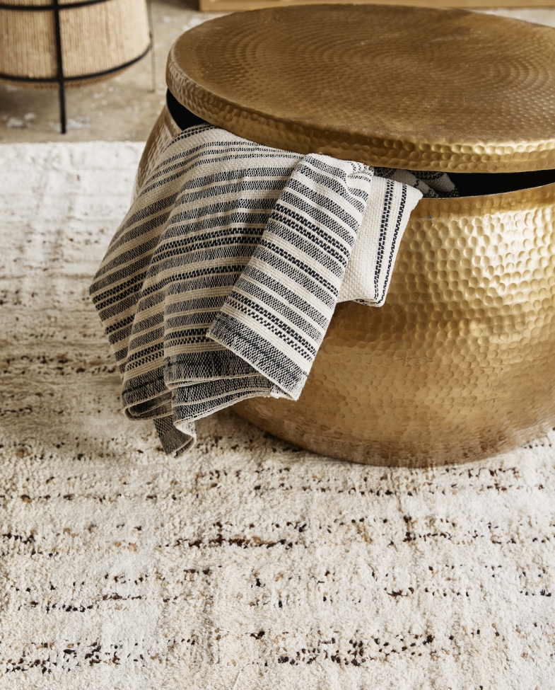 Cubrecamas 'Vesper' 270x270cm - Blanco/Rayado