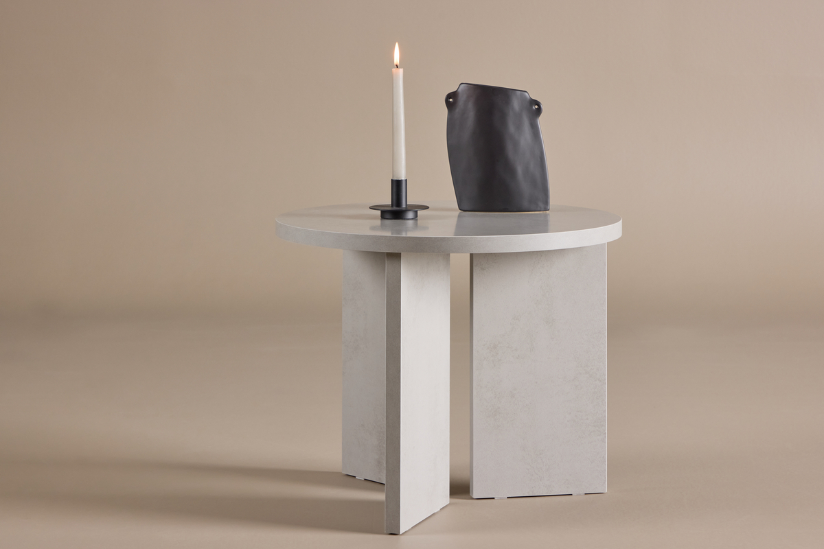 Mesa de sofá 'Stjärnvik' Redonda 55cm - Gris