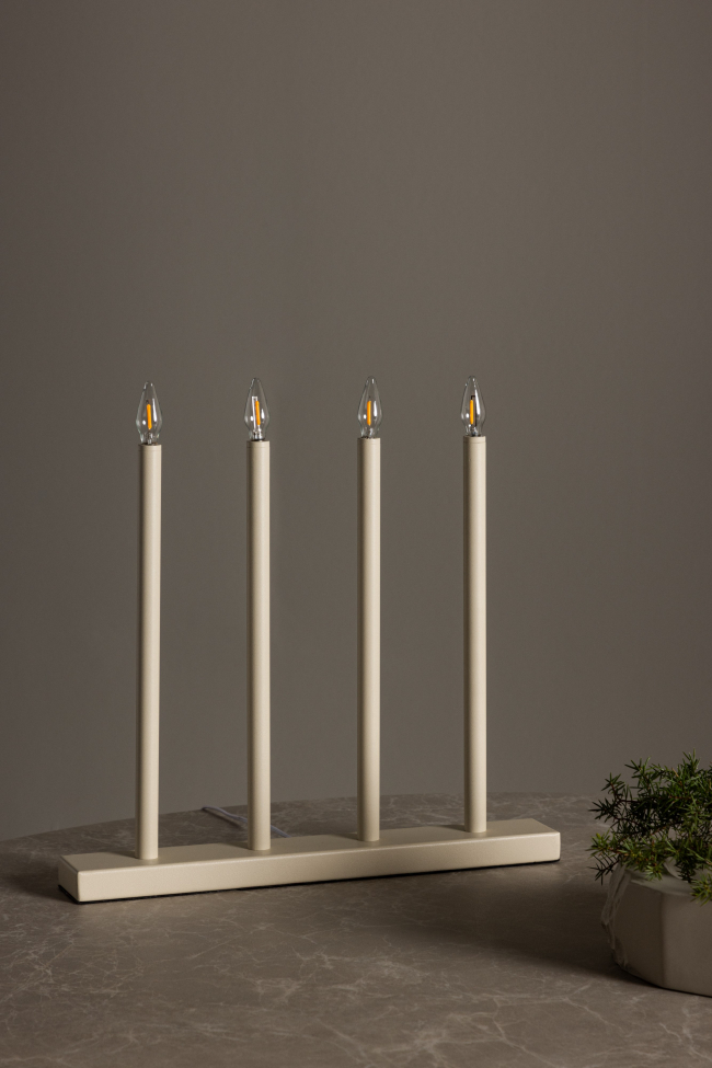 Candelabro de adviento 'Åre' - Beige
