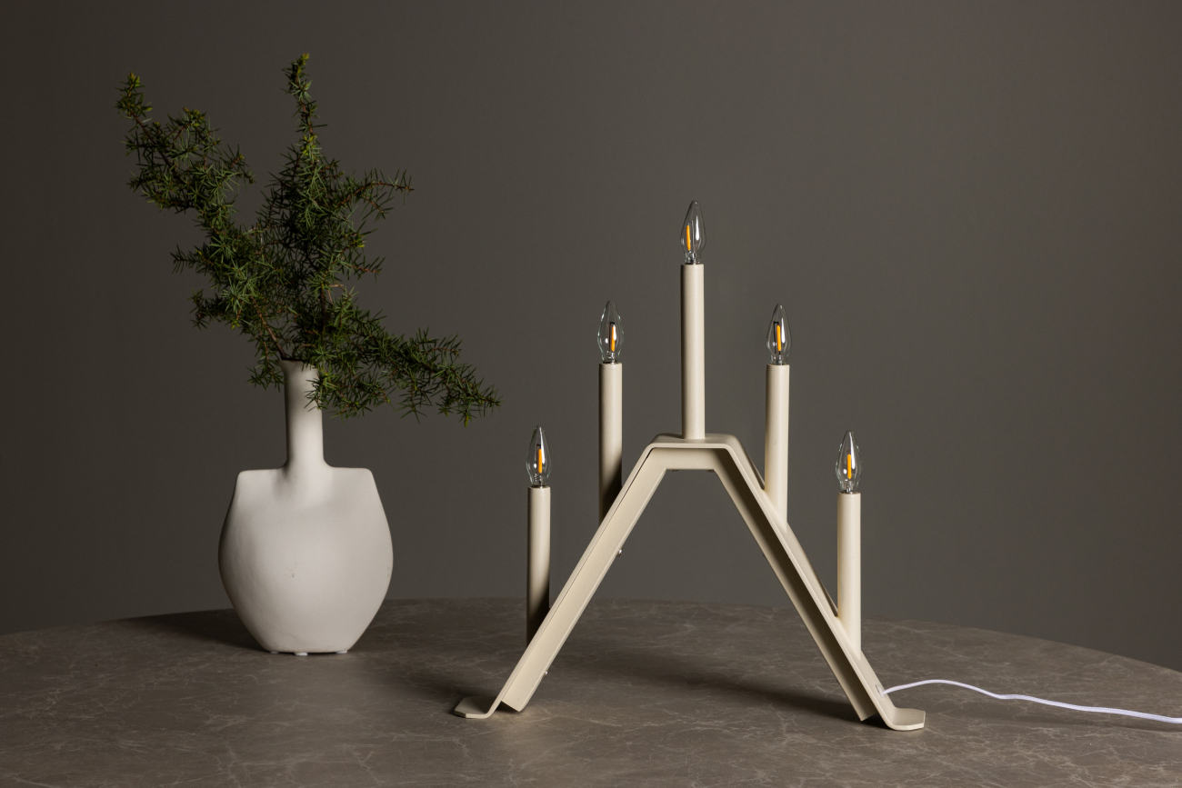Candelabro de adviento 'Norrlund' - Beige