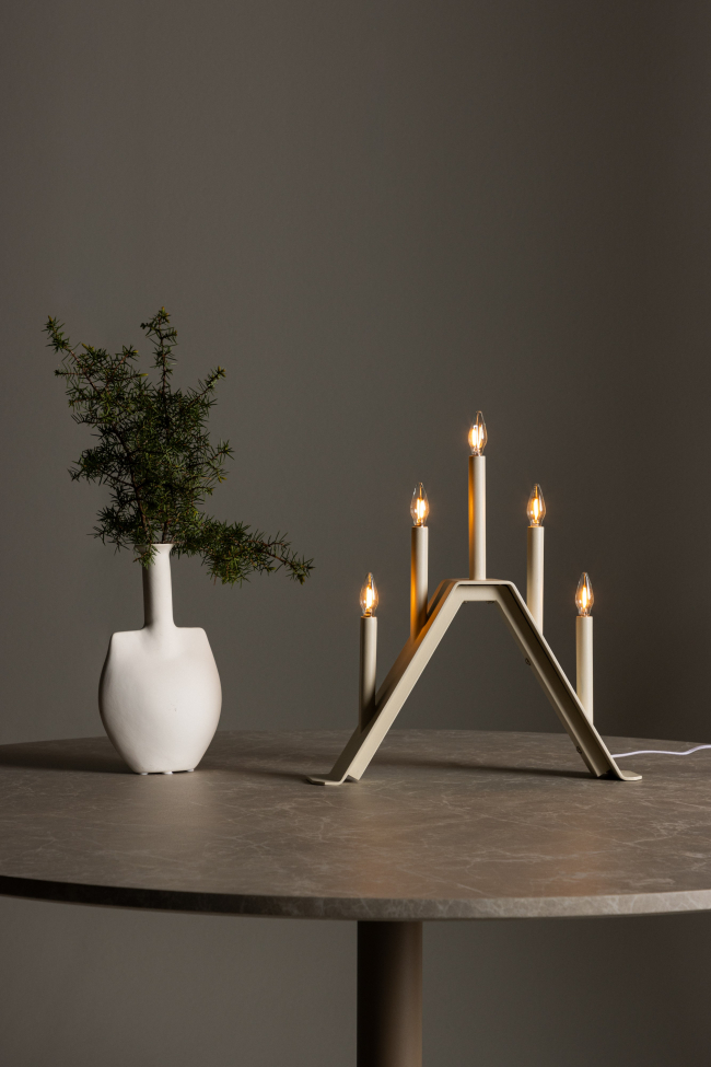Candelabro de adviento 'Norrlund' - Beige