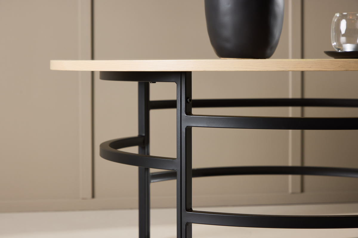 Mesa de café 'Copenhagen' 100x43cm - Pigmentada blanca/Negra