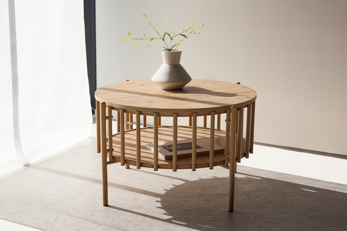 Mesa de centro 'Runvik' Redonda 80cm - Natural