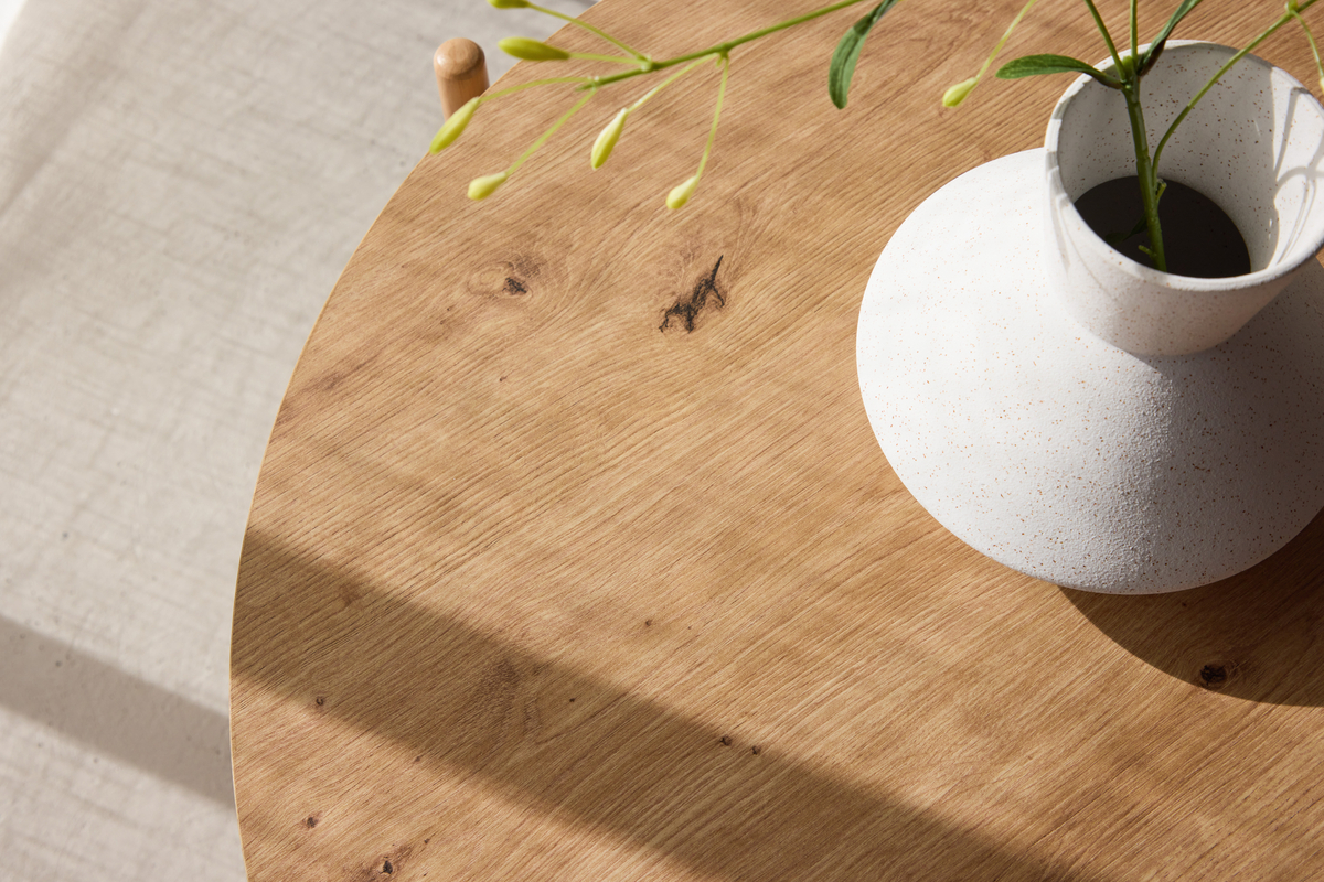 Mesa de centro 'Runvik' Redonda 80cm - Natural