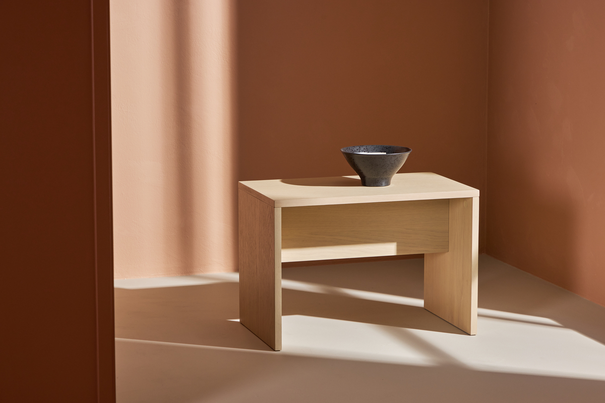 Mesa de centro 'Juni' 58x35cm - Pigmentada blanca