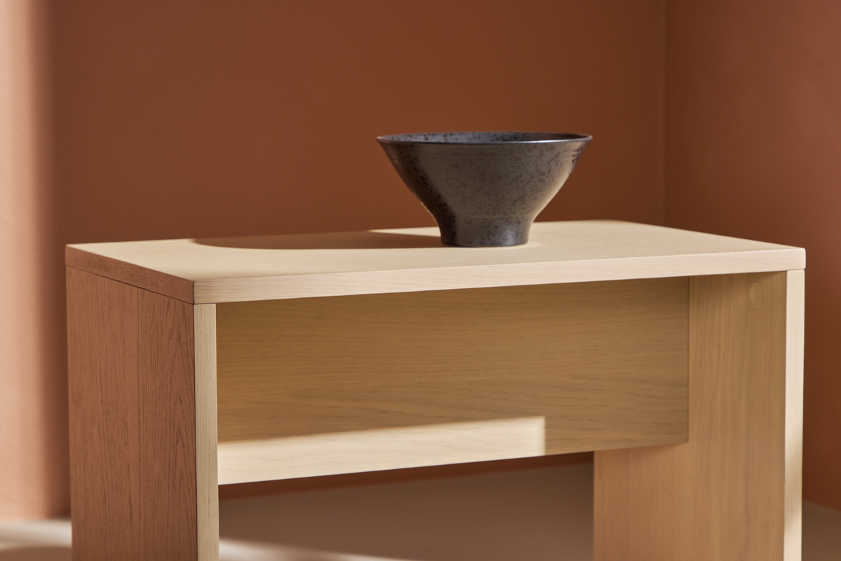 Mesa de centro 'Juni' 58x35cm - Pigmentada blanca