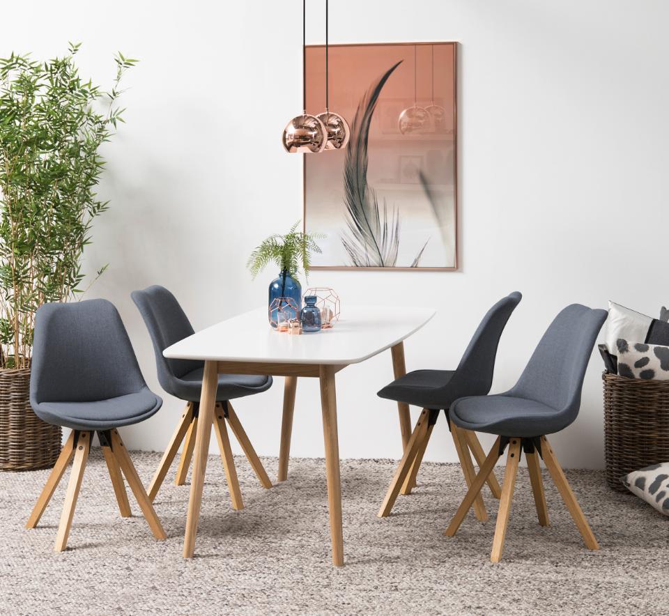 Silla 'Lebrija' - Gris oscuro/Natural