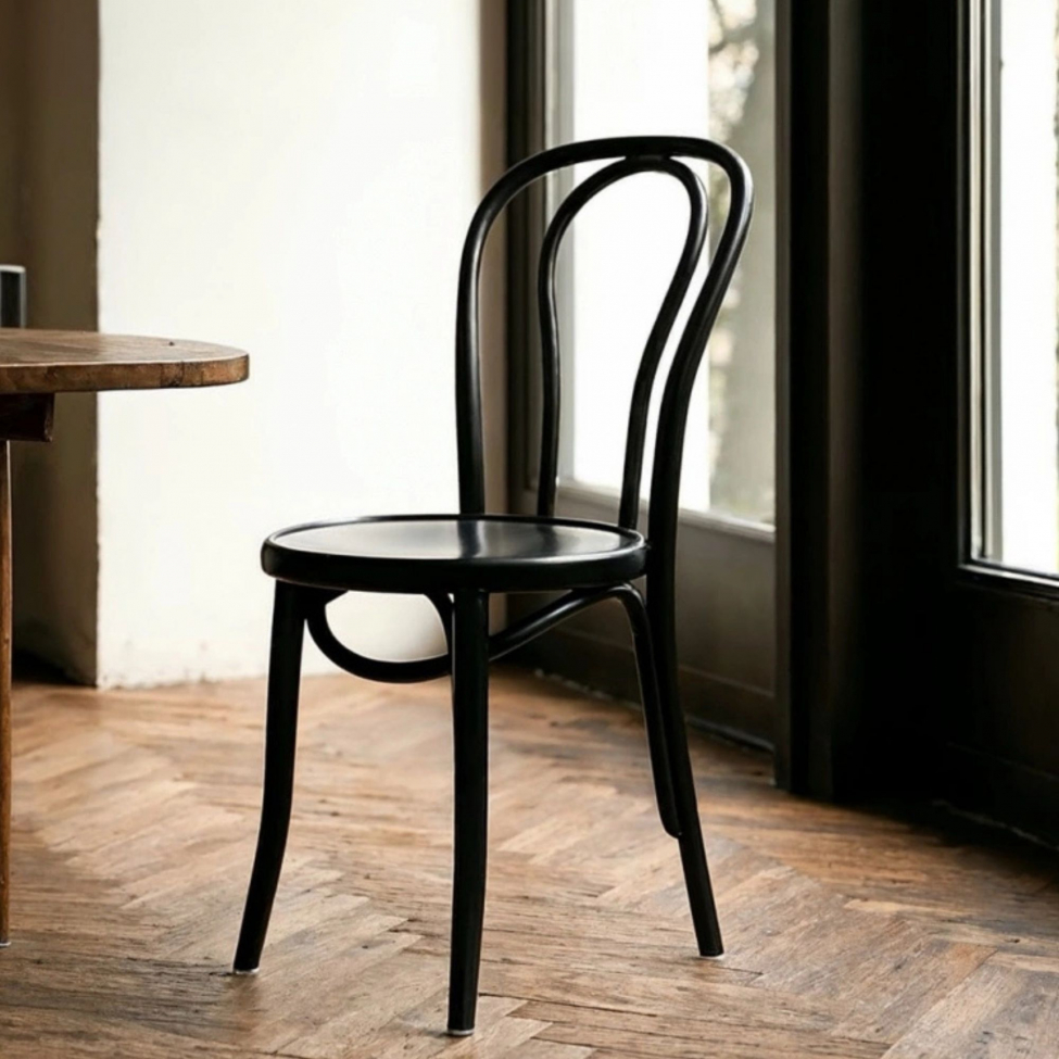 Silla 'Bistro' - Madera/Negro