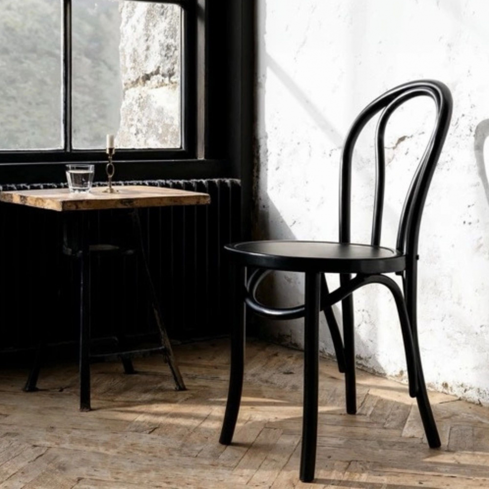 Silla 'Bistro' - Madera/Negro