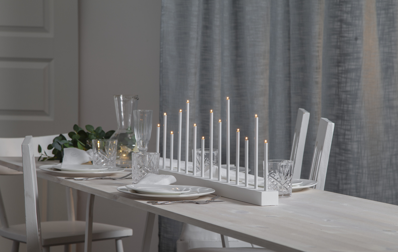 Candelabro de adviento 'Echo' - Blanco