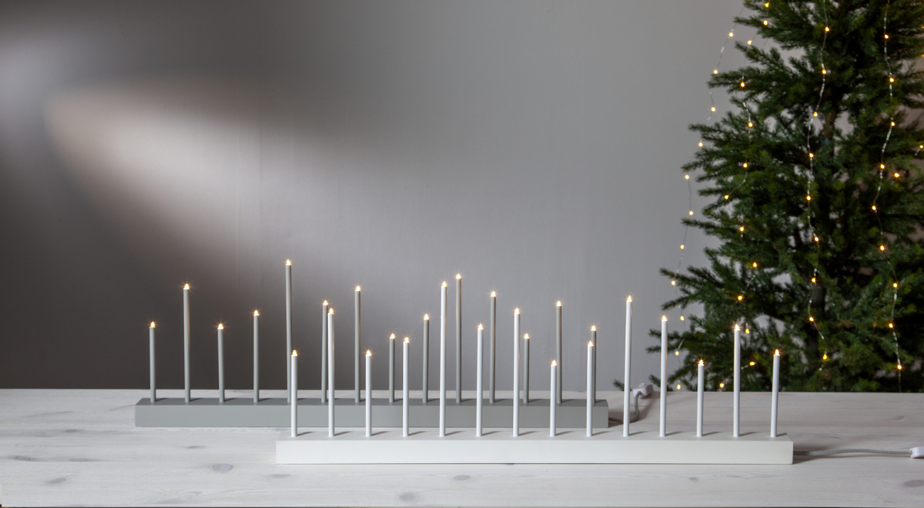Candelabro de adviento 'Echo' - Blanco