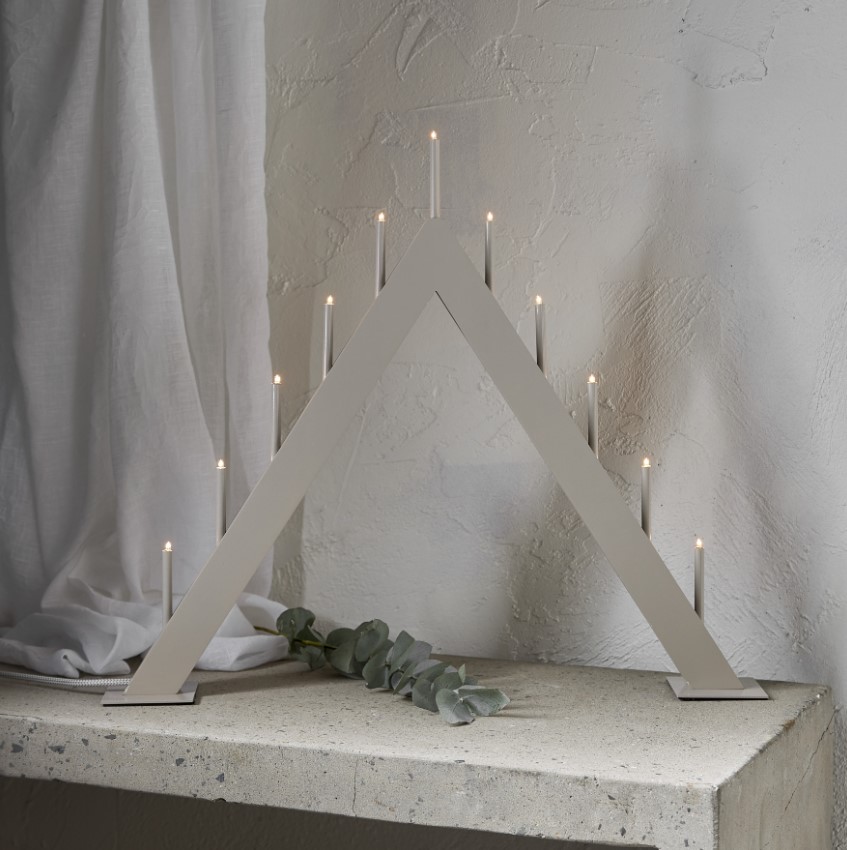 Candelabro de adviento 'Buzz' 50cm - Beige