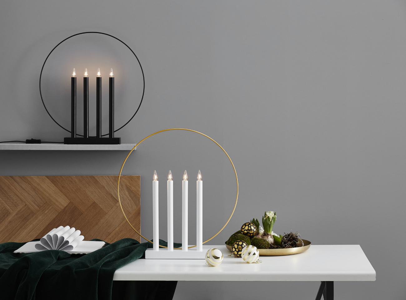 Candelabro de adviento 'Glory' - Negro