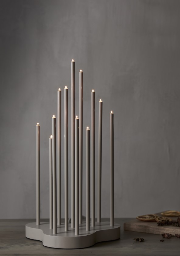 Candelabro de Adviento 'Buzz' 43cm - Gris
