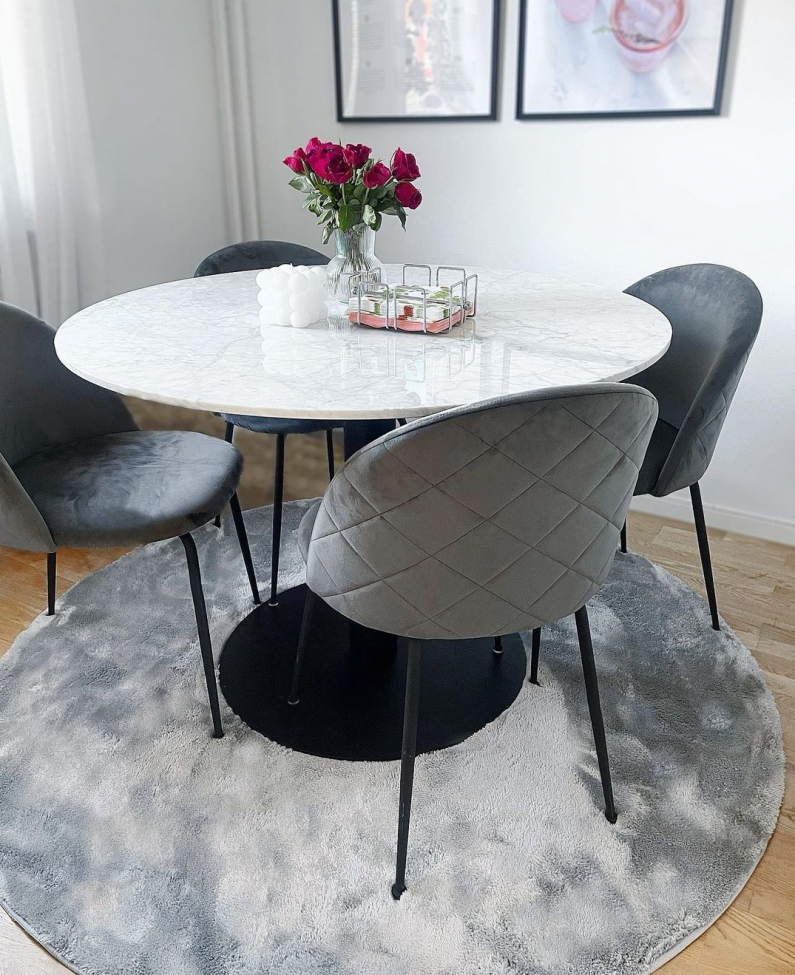 Alfombra redonda 'Aranga Super Soft' 80cm - Gris