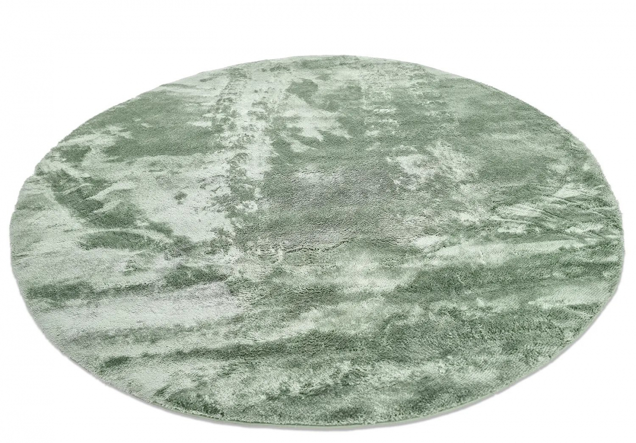 Alfombra redonda 'Aranga Super Soft Fur' 240cm - Verde