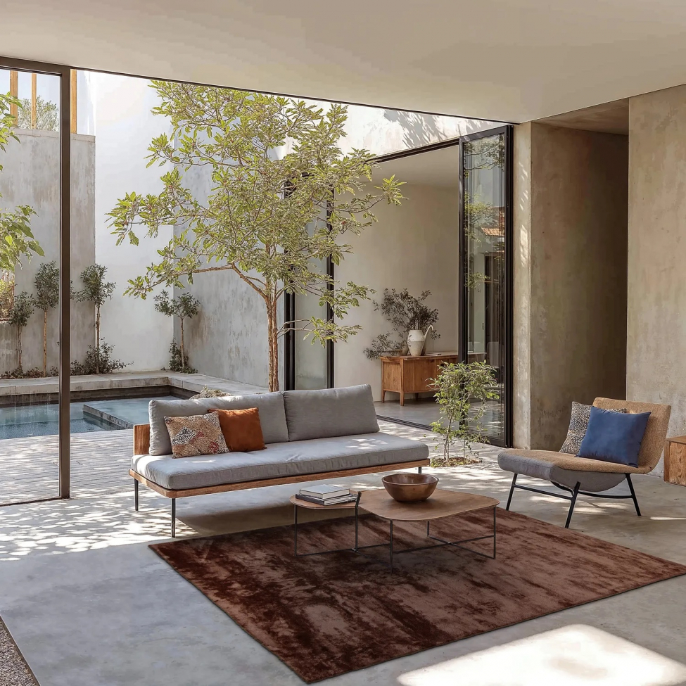 Alfombra 'Aranga Super Soft' 120x170cm - Marrón oscuro