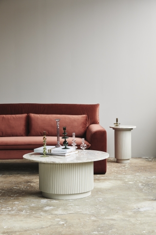 Mesa de centro 'Erie' Redonda 75cm - Mármol Blanco