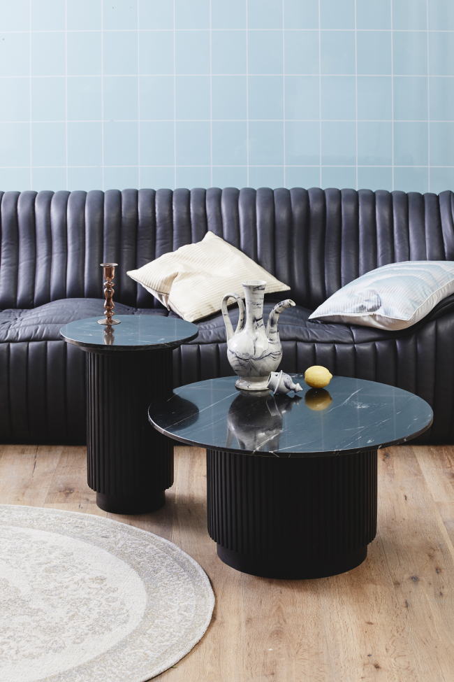 Mesa de comedor 'Erie' Redonda 140cm - Mármol Negro