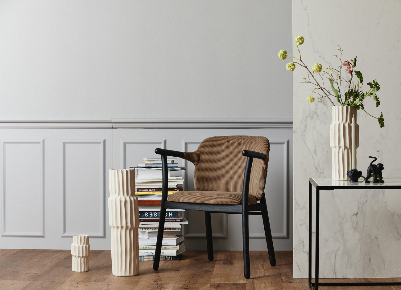 Silla 'Esrum' - Negro/Beige