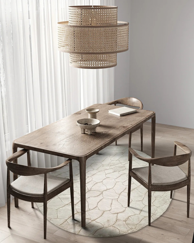 Alfombra redonda 'Cora' 120cm - Blanca