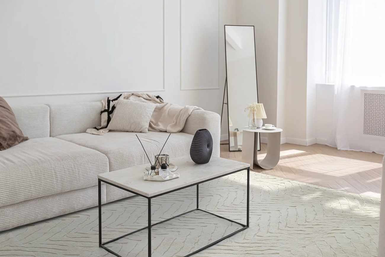 Alfombra de pelo 'Wren' 200x290cm - Blanca