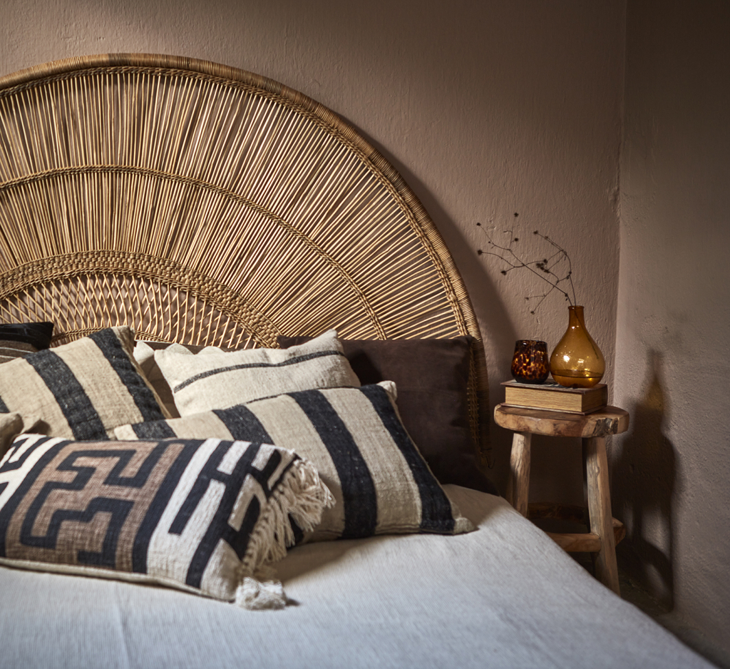 Taburete redondo 'Arvid' 38cm - Natural