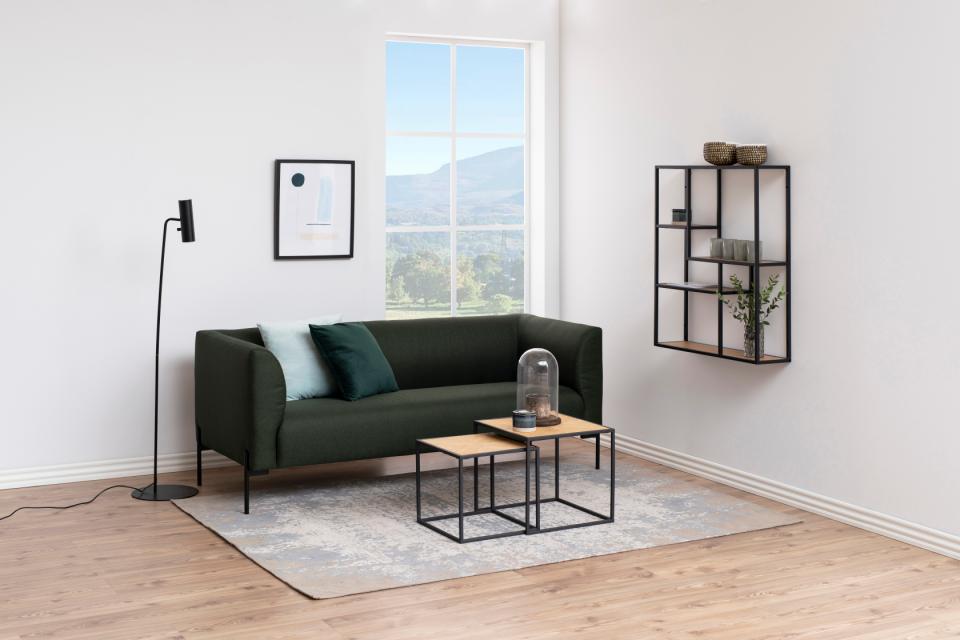 Estante de pared 'Hydra' 75cm - Negro/Natural