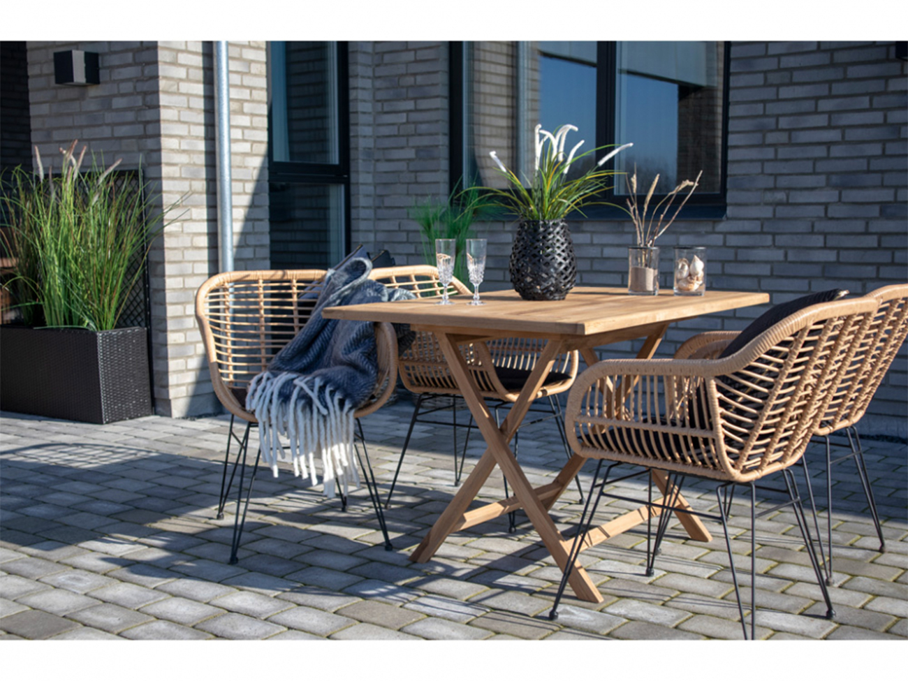 Mesa de jardín 'Oviedo' 120x80cm - Roble