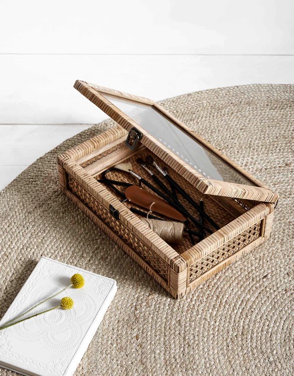 Caja de almacenamiento 'Wickerwork' - Natural