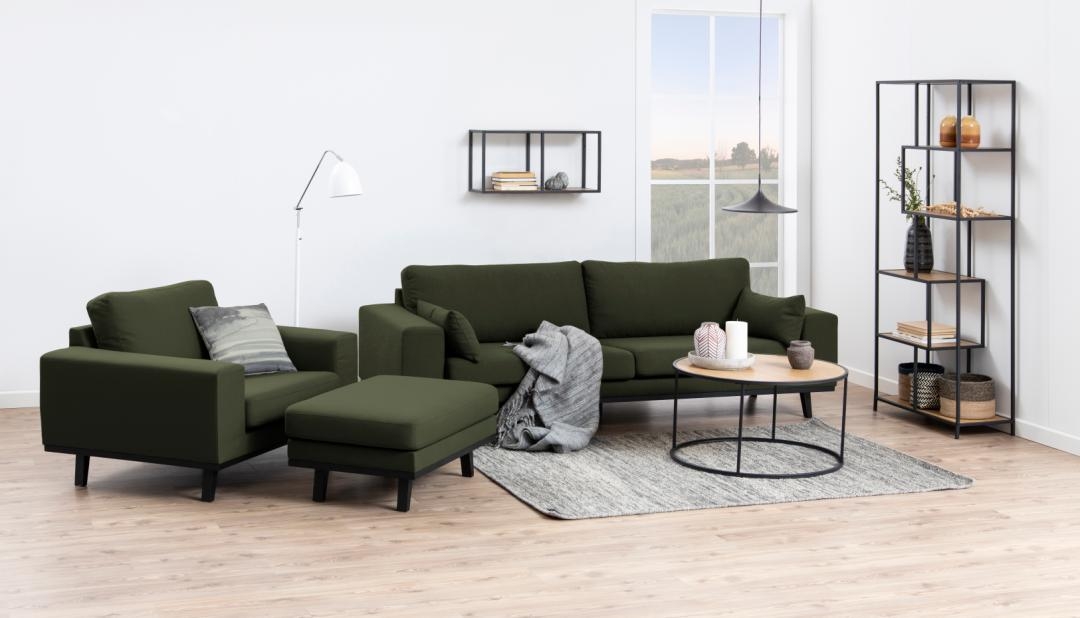 Mesa de centro 'Hydra' 80cm - Natural/Negro