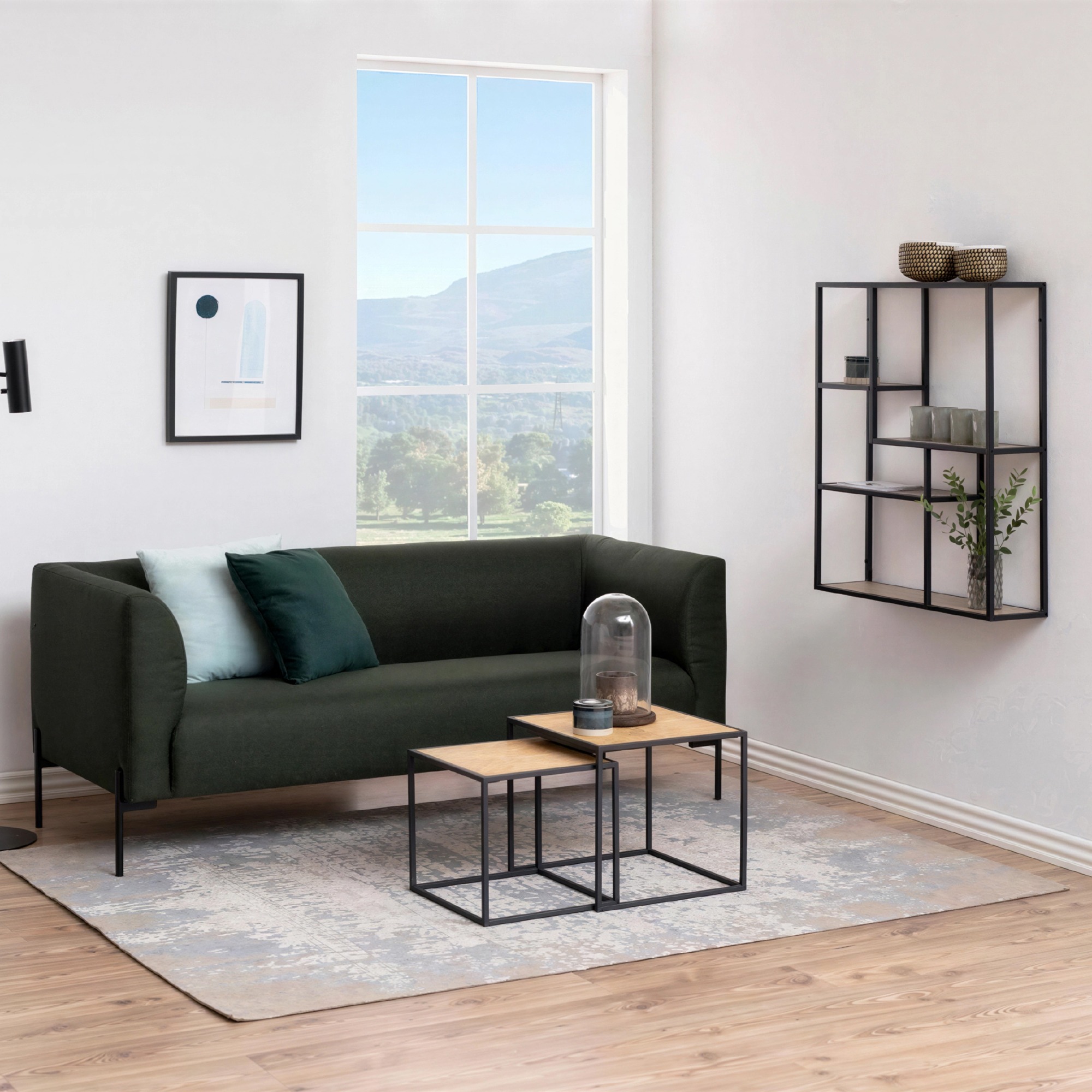 Estante de pared 'Hydra' - Negro
