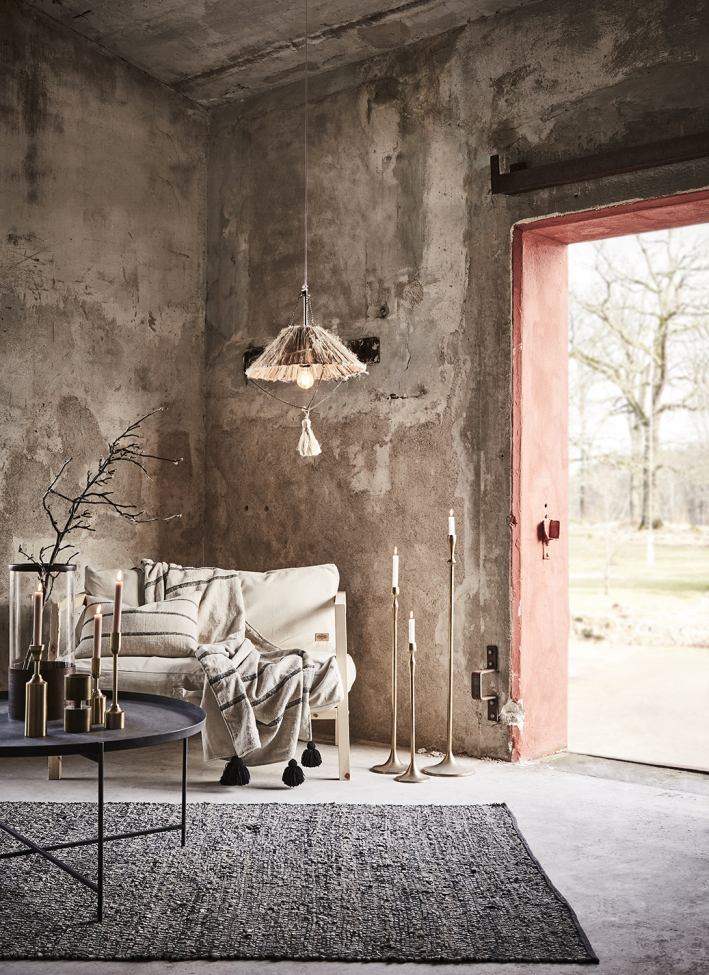 Mesa de sofá 'Thomas' - Negro/hierro