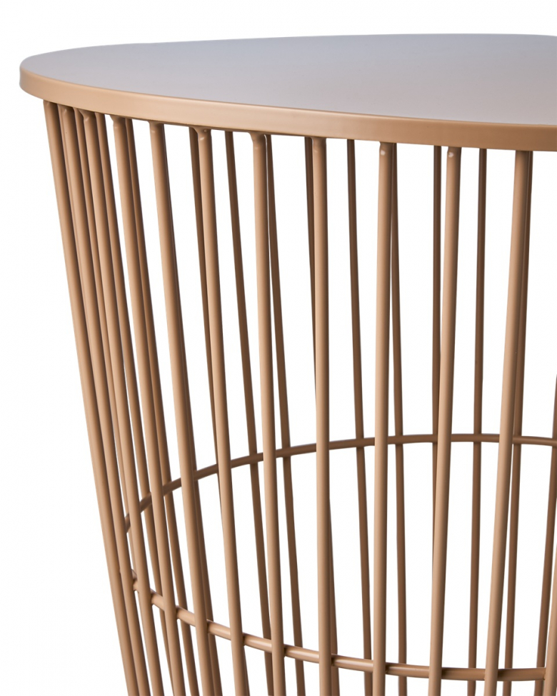 Mesa de café/cesta 'Marstrand' redonda 40cm - Melocotón