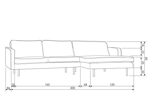 Sofá 'Rodeo' - Caqui - Derecho