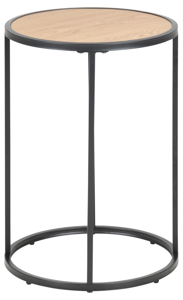 Mesa Auxiliar 'Hydra' 40cm - Natural/Negro