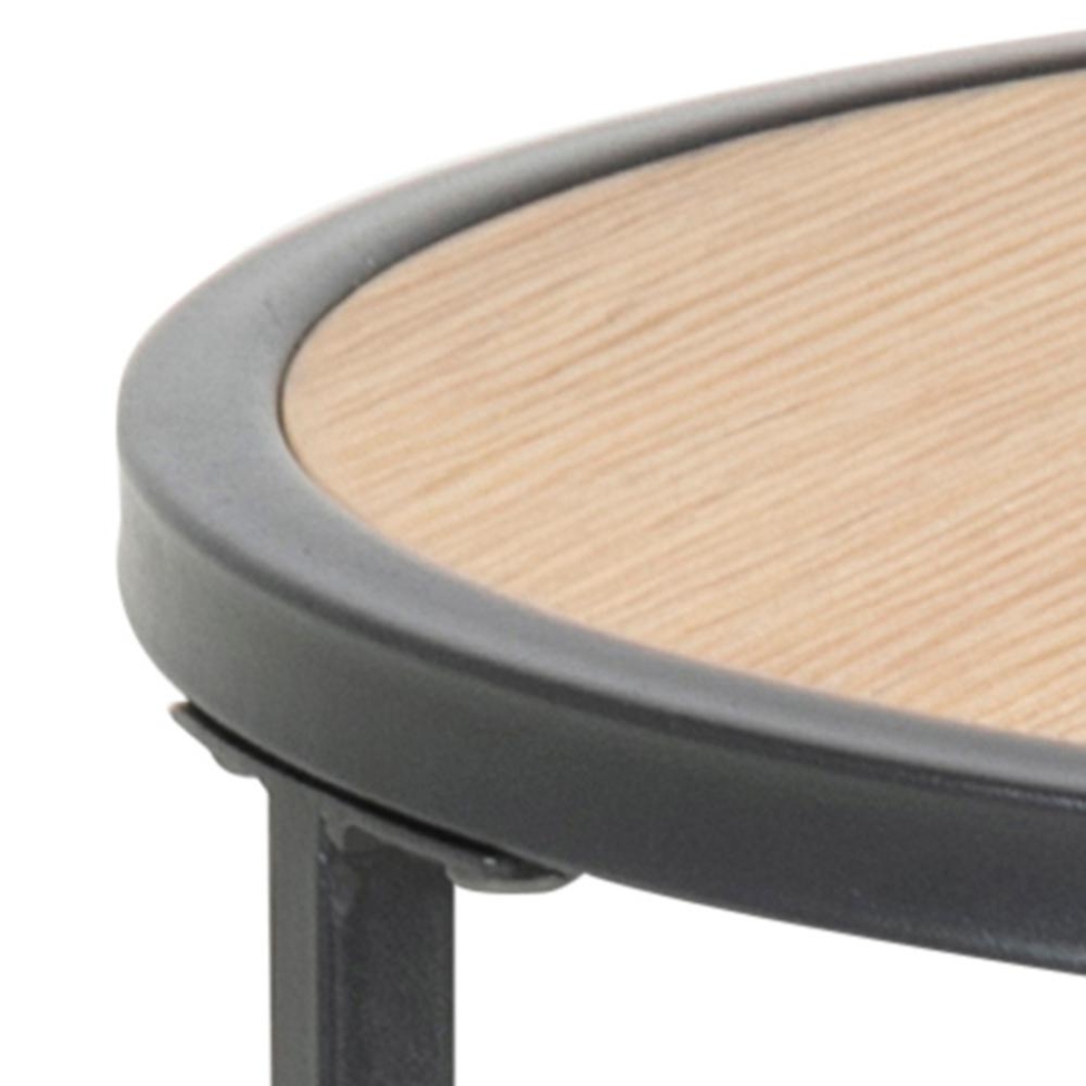 Mesa Auxiliar 'Hydra' 40cm - Natural/Negro