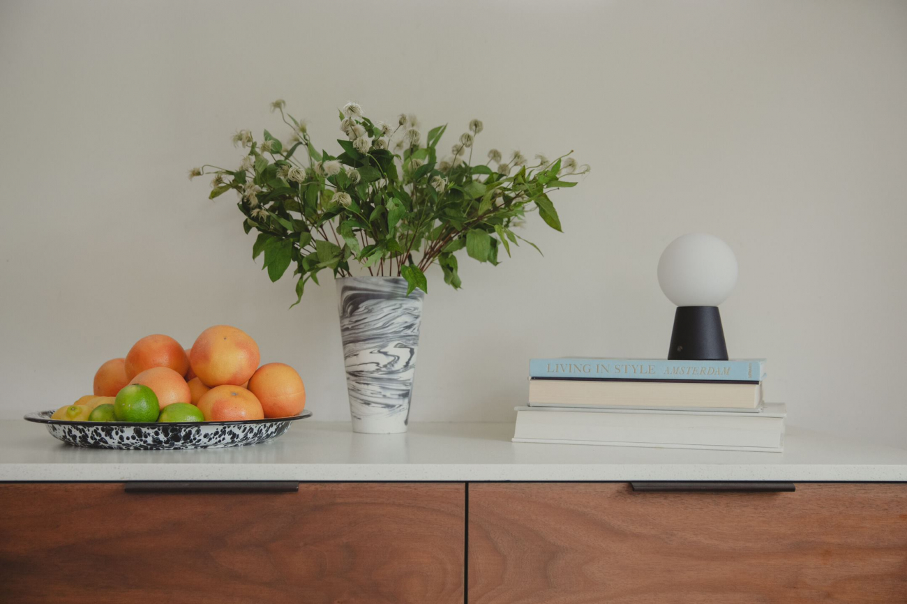 Jarrón 'Conic' - Negro/Blanco S