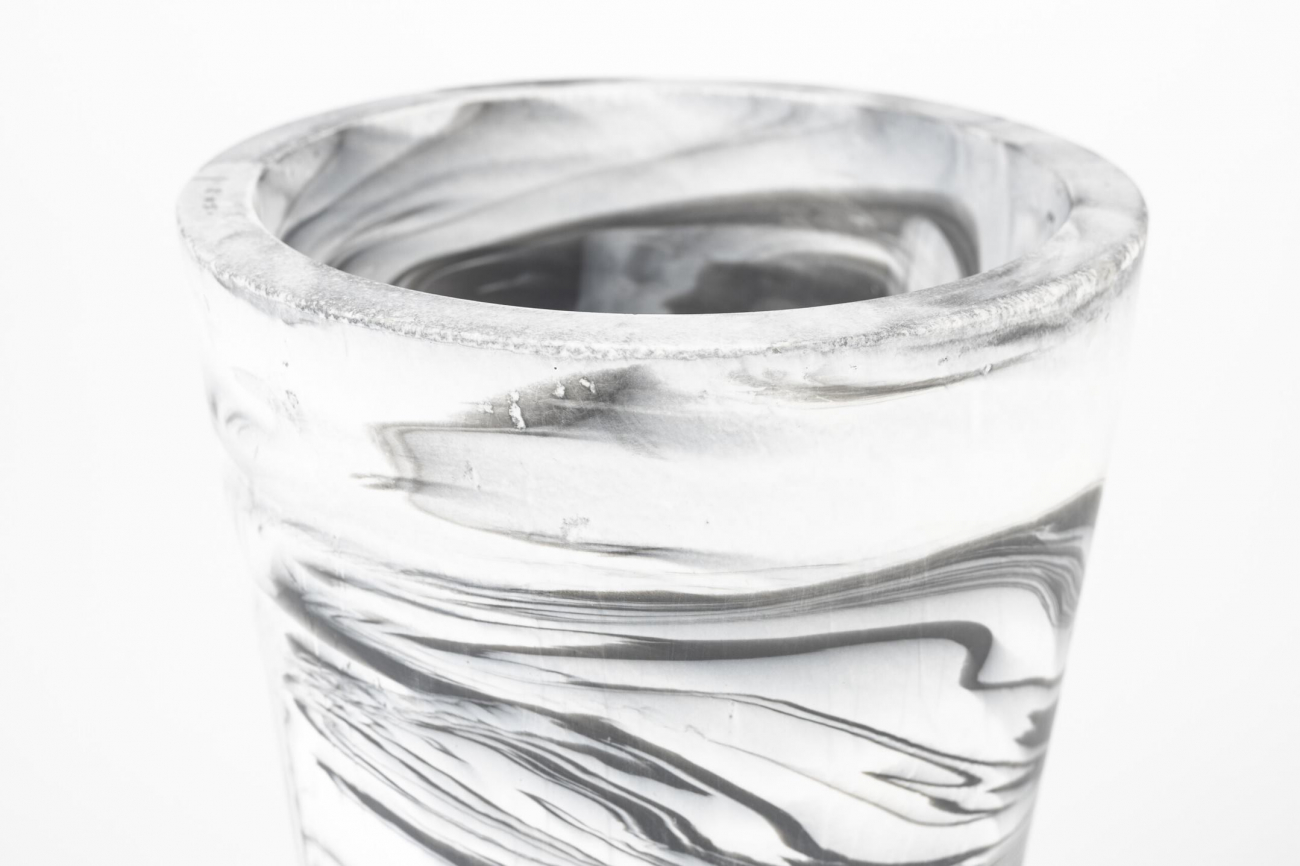 Jarrón 'Conic' - Negro/Blanco M