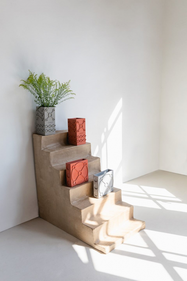 Jarrón 'Graphic Square' - Gris