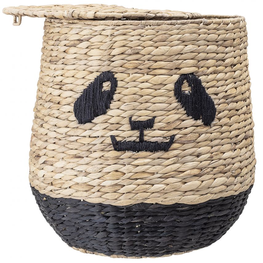 Cesta 'Panda' - Natural/Negro