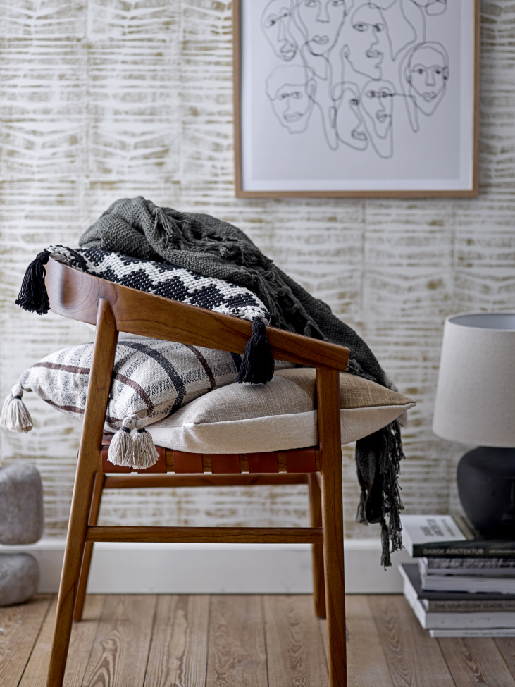 Lámpara de mesa 'Matheo' - Negro/Terracota