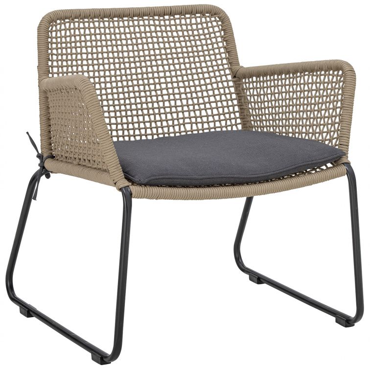 Sillón 'Mundo' - Natural/Gris