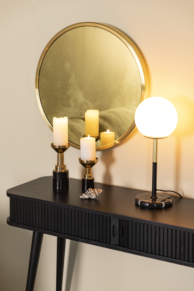 Portavelas 'Glam' - Negro