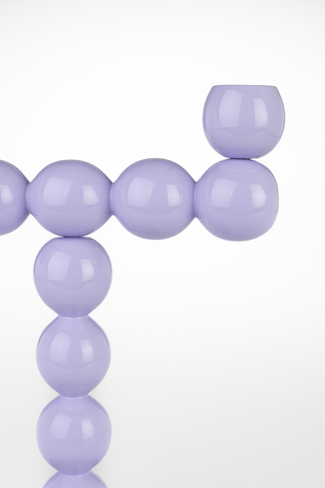 Portavelas 'Bubbles' - Púrpura 2