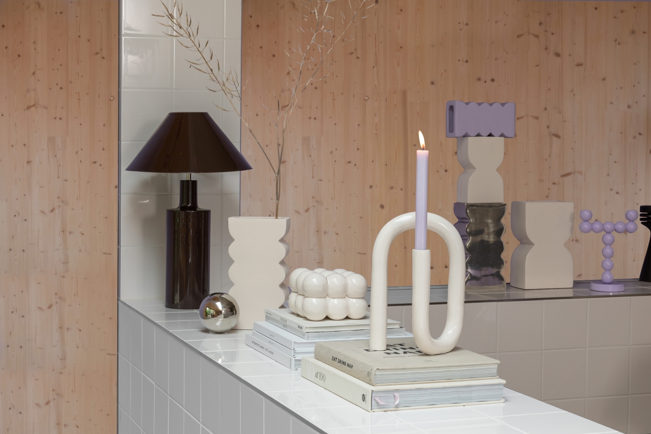 Portavelas 'Bubbles' - Lila