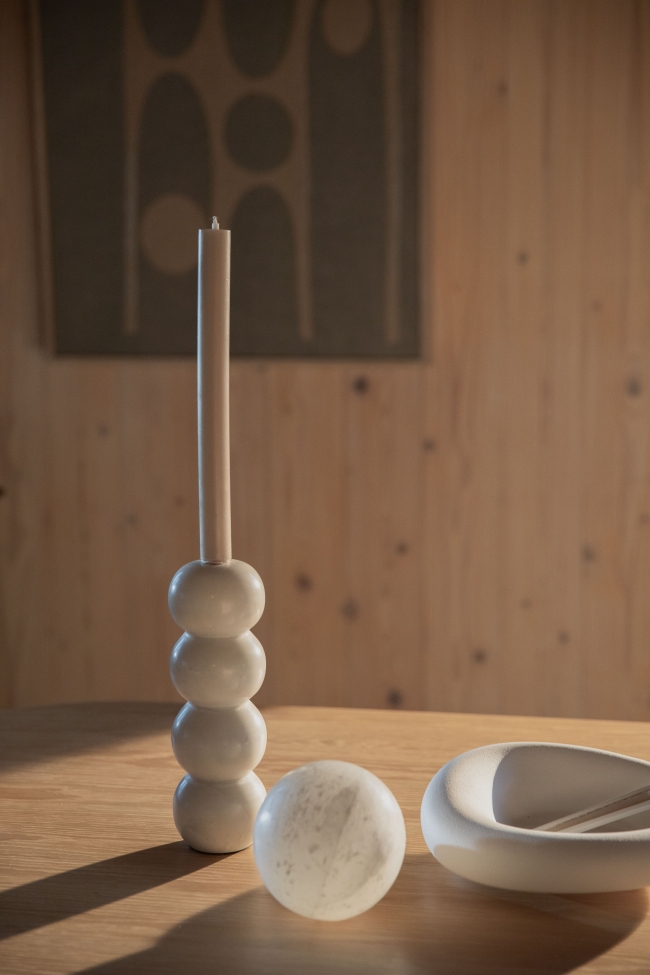 Portavelas 'Rome' - Blanco